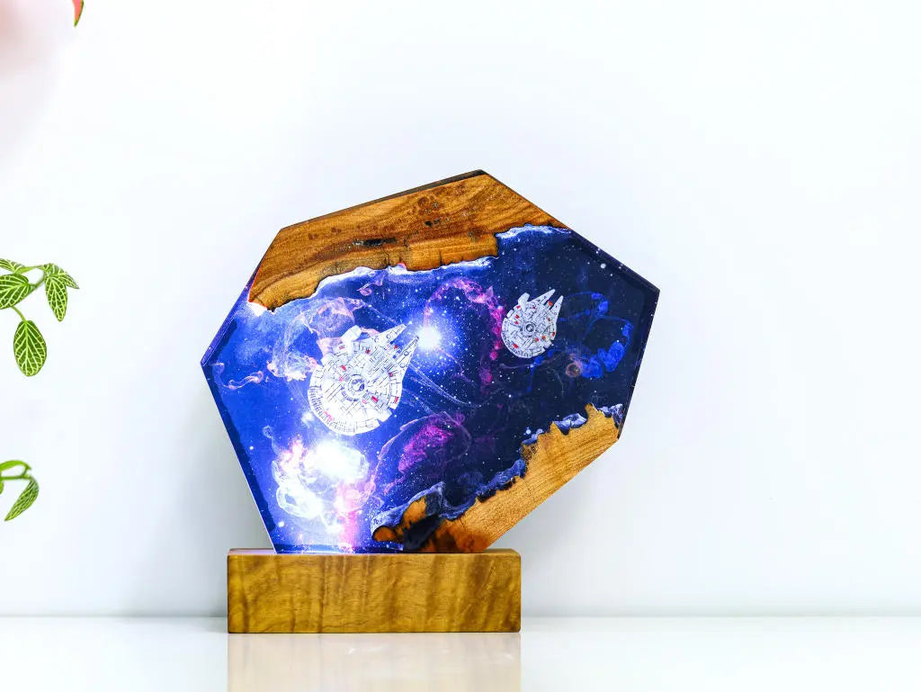 Universe Astronaut Moon Star Wars Millennium Falcon Galaxy Diorama