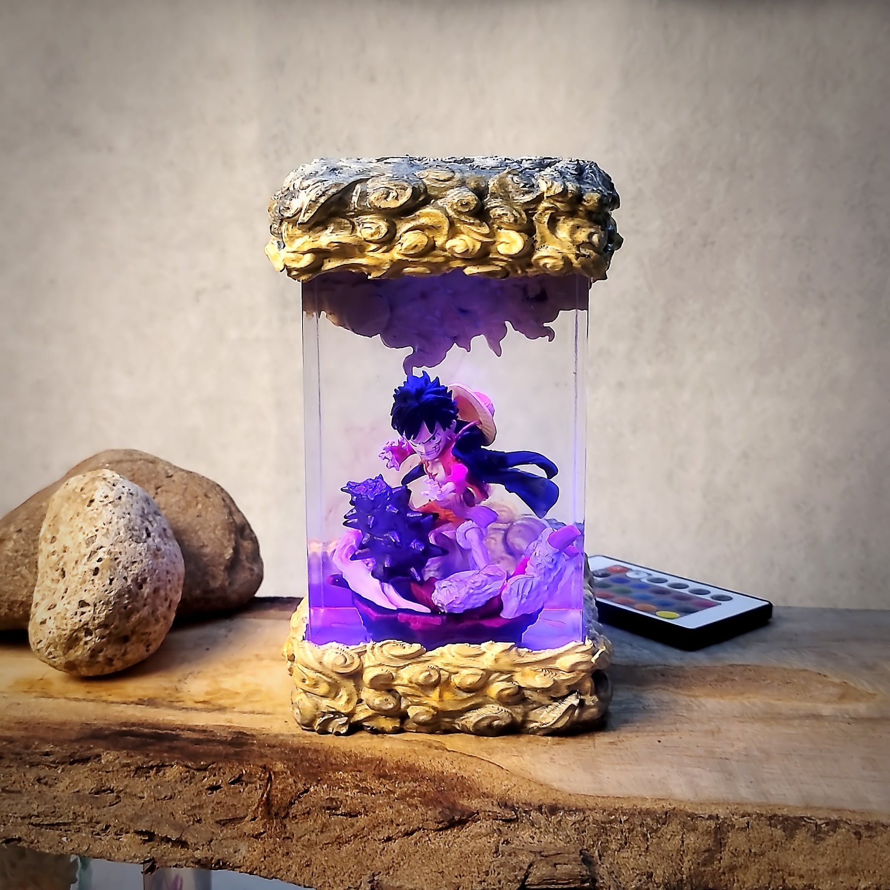 Luffy Gear 1 Chibi One Piece Diorama Epoxy Resin Lamp - ArtFIGU