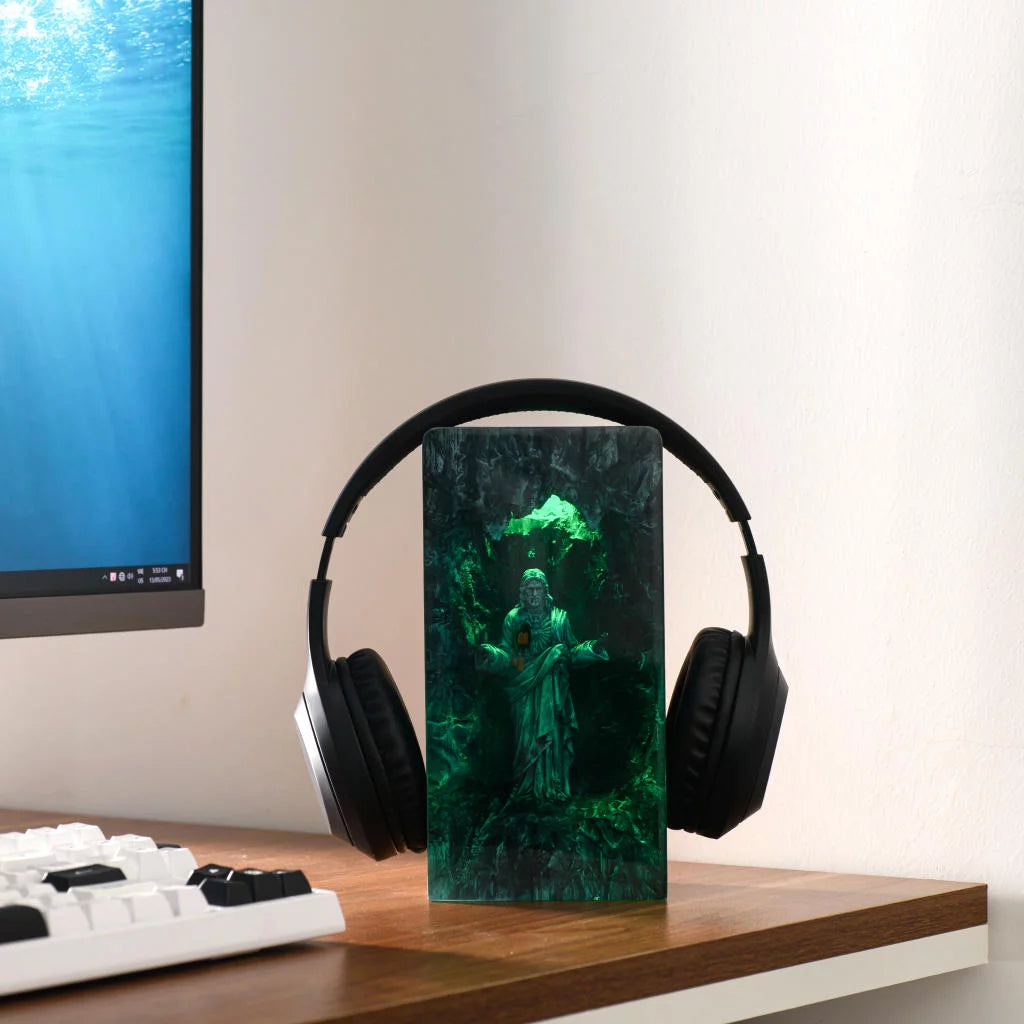 Jesus Headphone Stand Epoxy Resin Lamp, Night Light - ArtFIGU