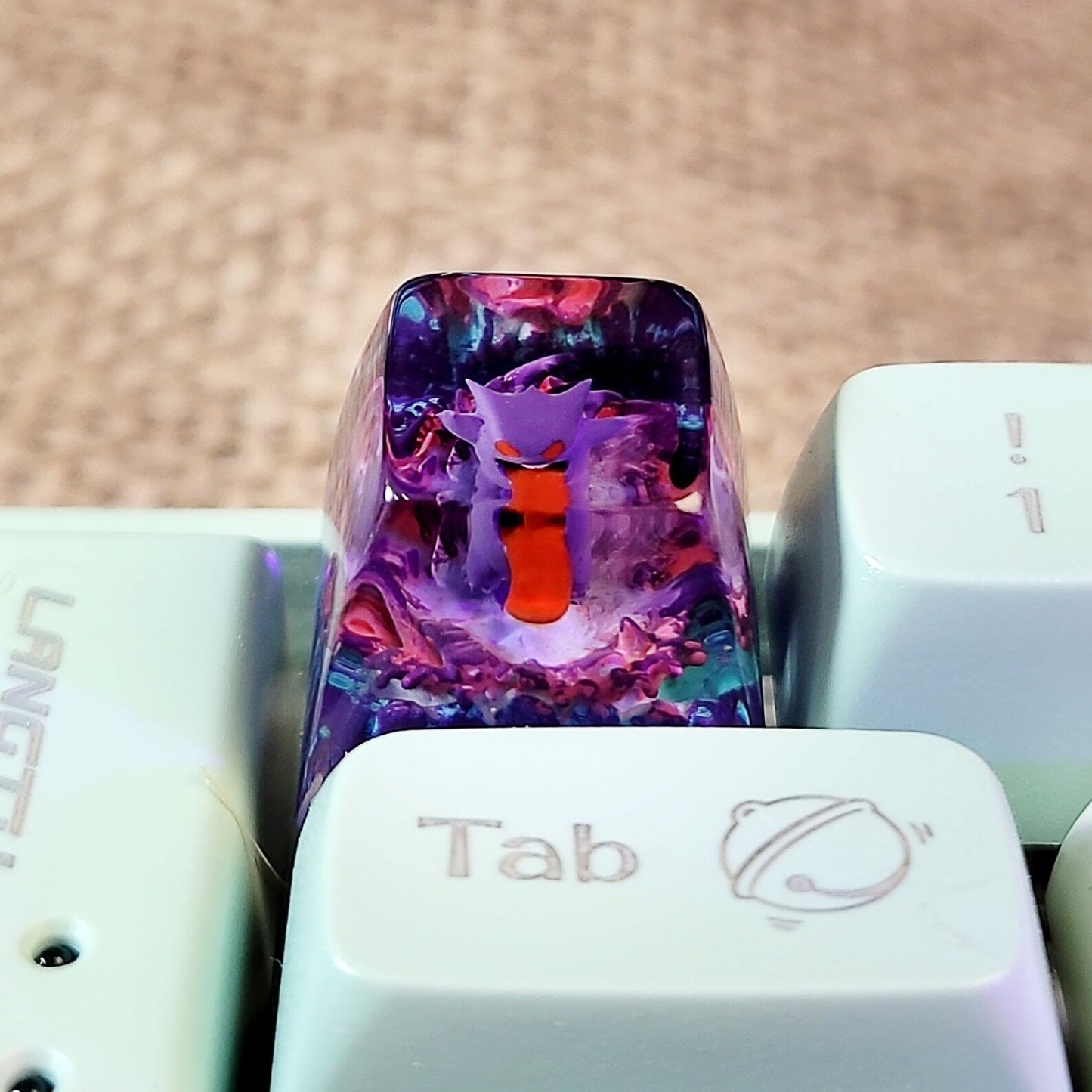 Pokemon Gengar Artisan Keycaps