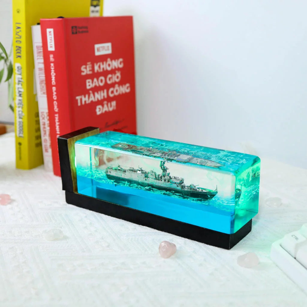 World of Warships Epoxy Resin Lamp, Night Light