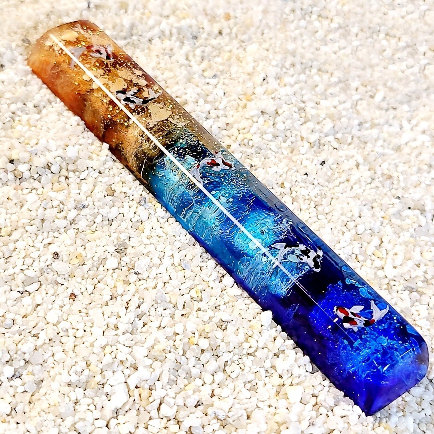 Koi Fish Spacebar Artisan Keycaps Epoxy Resin - ArtFIGU