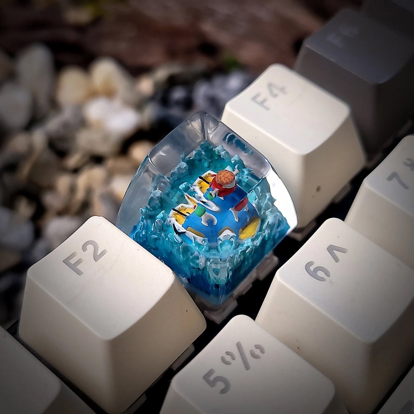 Fish Girl Artisan Keycaps Epoxy Resin - ArtFIGU