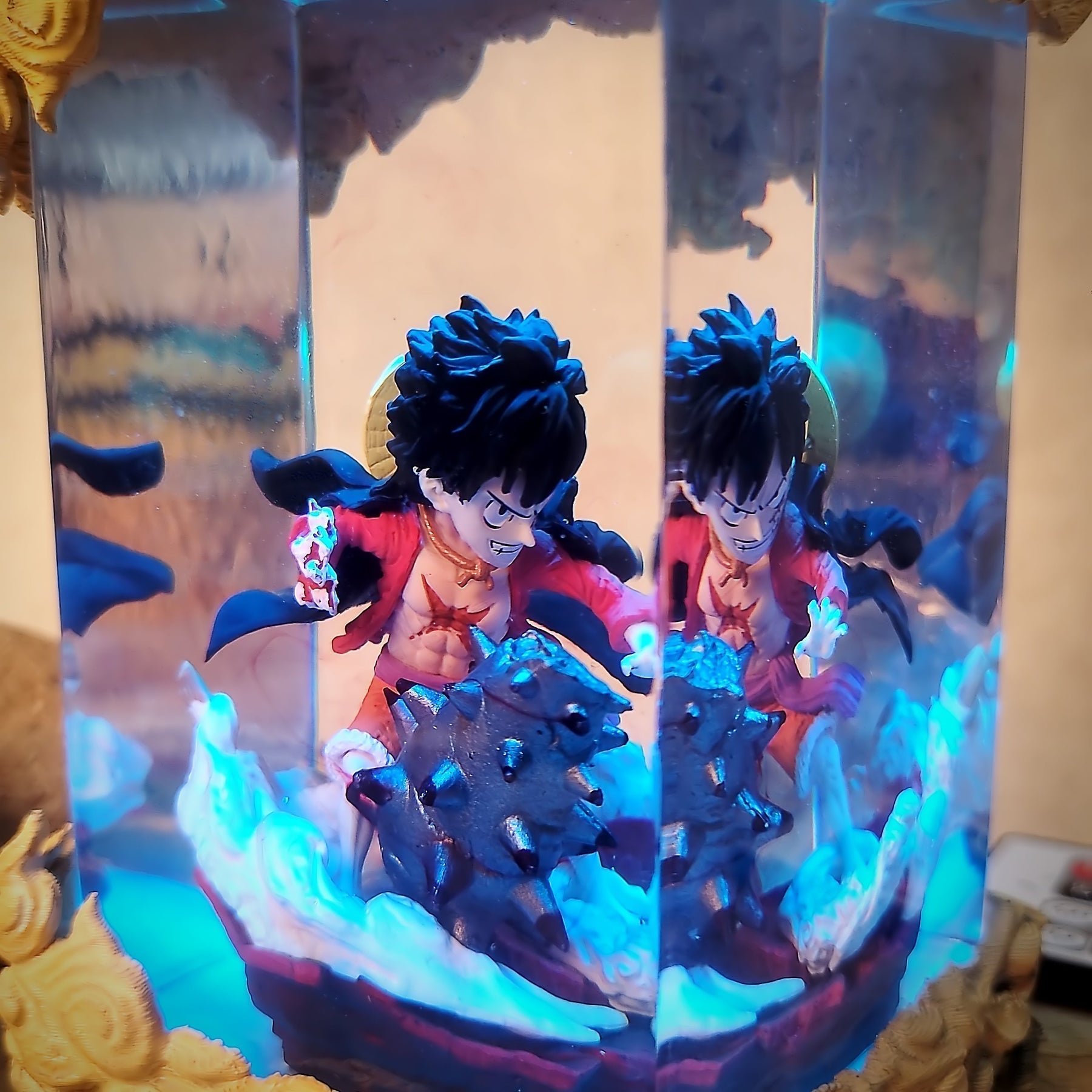 Luffy Gear 1 Chibi One Piece Diorama Epoxy Resin Lamp - ArtFIGU