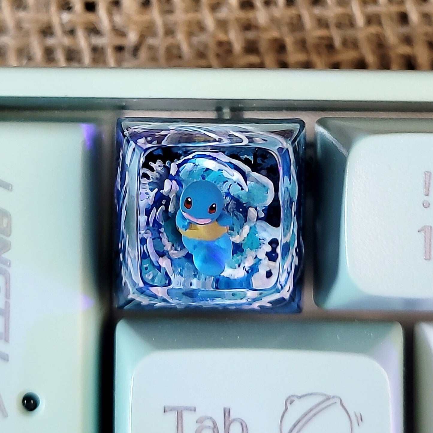 Pokemon Squirtle Artisan Keycaps