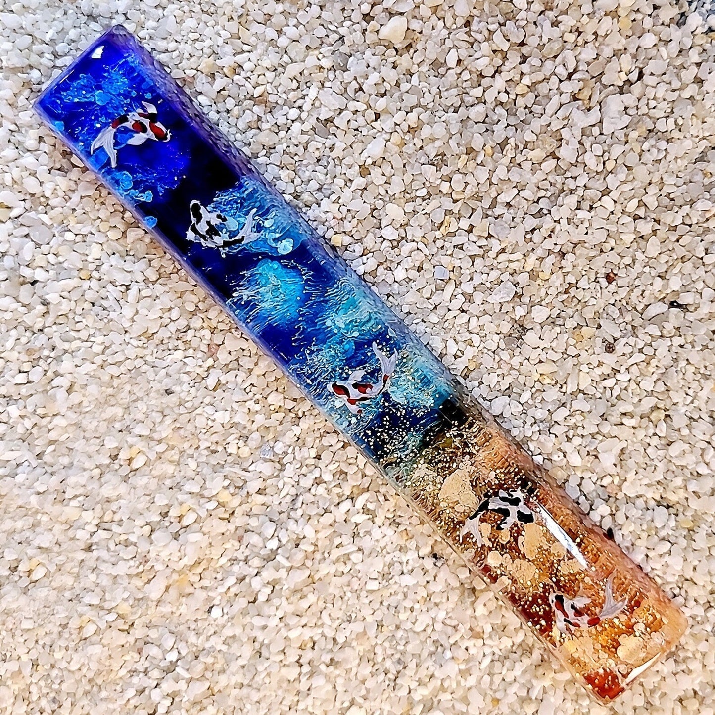 Koi Fish Spacebar Artisan Keycaps Epoxy Resin - ArtFIGU