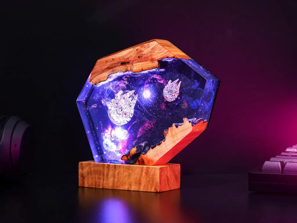 Universe Astronaut Moon Star Wars Millennium Falcon Galaxy Diorama