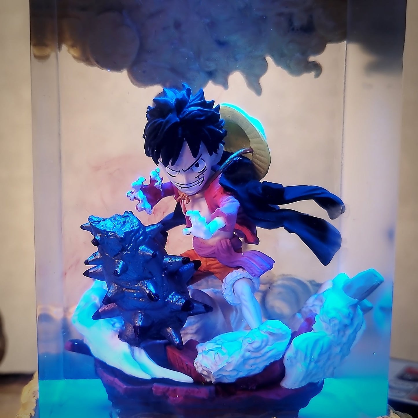 Luffy Gear 1 Chibi One Piece Diorama Epoxy Resin Lamp - ArtFIGU