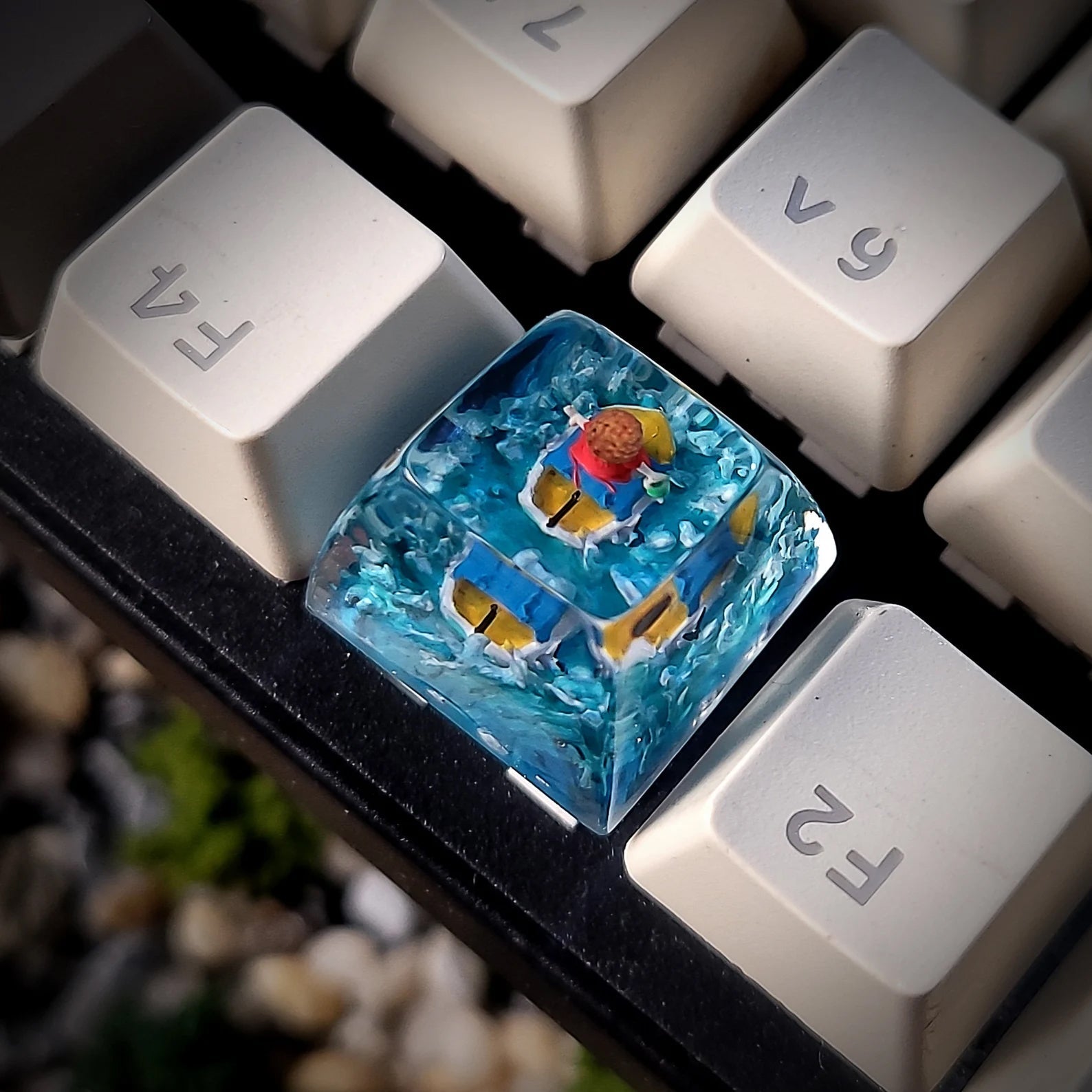 Fish Girl Artisan Keycaps Epoxy Resin - ArtFIGU