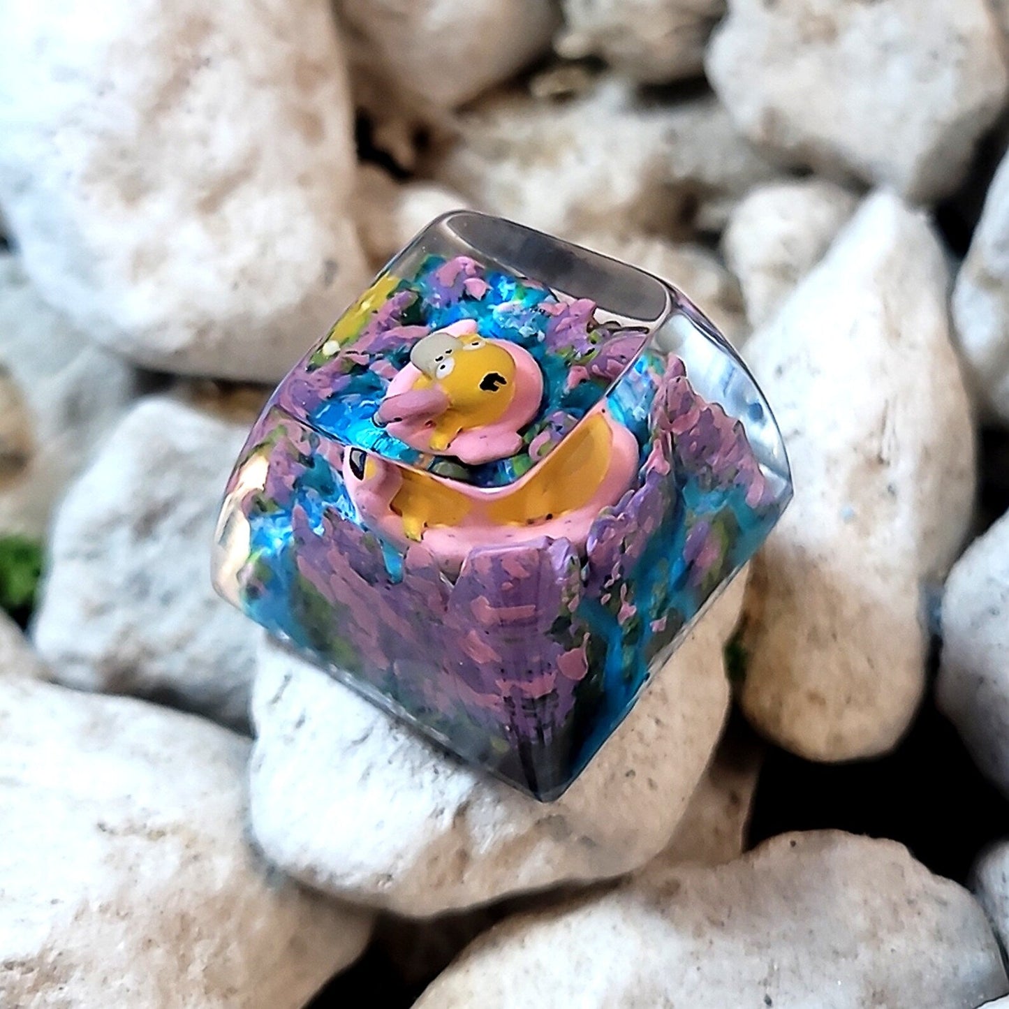 Pokemon Psyduck Artisan Keycaps