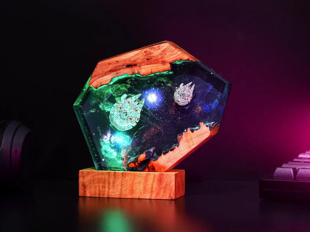 Universe Astronaut Moon Star Wars Millennium Falcon Galaxy Diorama