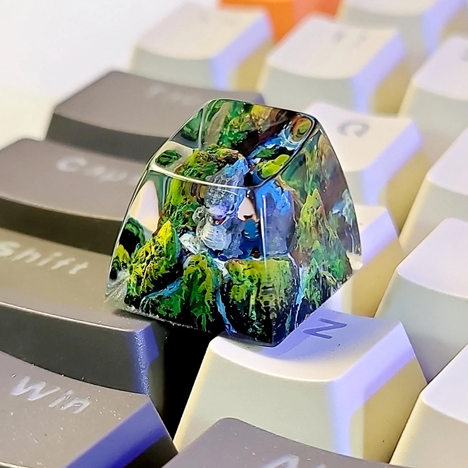 Godzilla Chibi Skull Island Artisan Keycaps Epoxy Resin - ArtFIGU