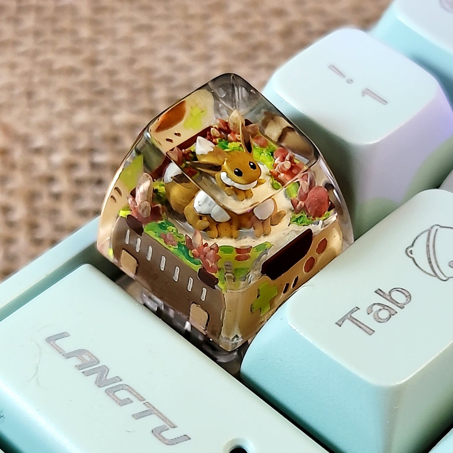 Pokemon Eevee Artisan Keycaps