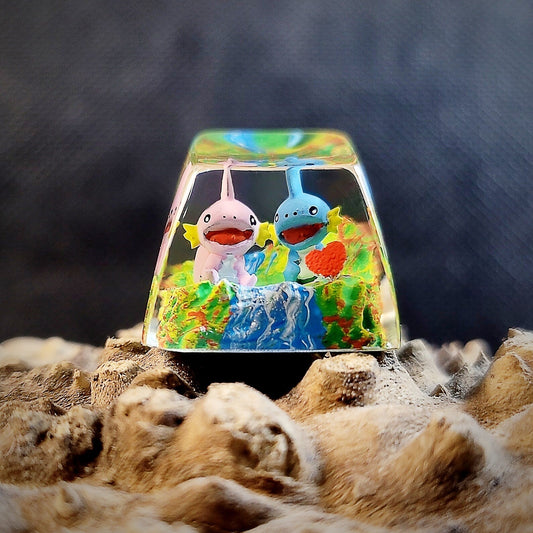 Pokemon Mudkip Shiny Mudkip Artisan Keycaps