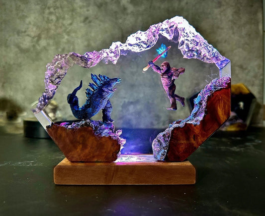 Godzilla x Kong Epoxy Resin Lamp - ArtFIGU
