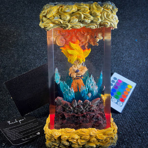 Dragon Ball Goku Chibi Diorama Epoxy Resin Lamp - ArtFIGU