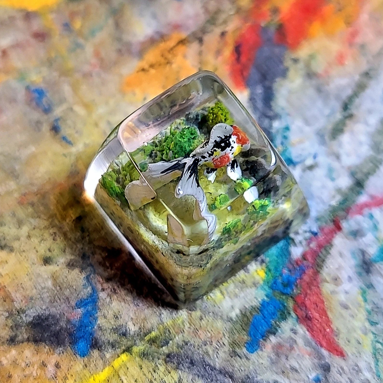 Gold Fish Artisan Keycaps Epoxy Resin - ArtFIGU