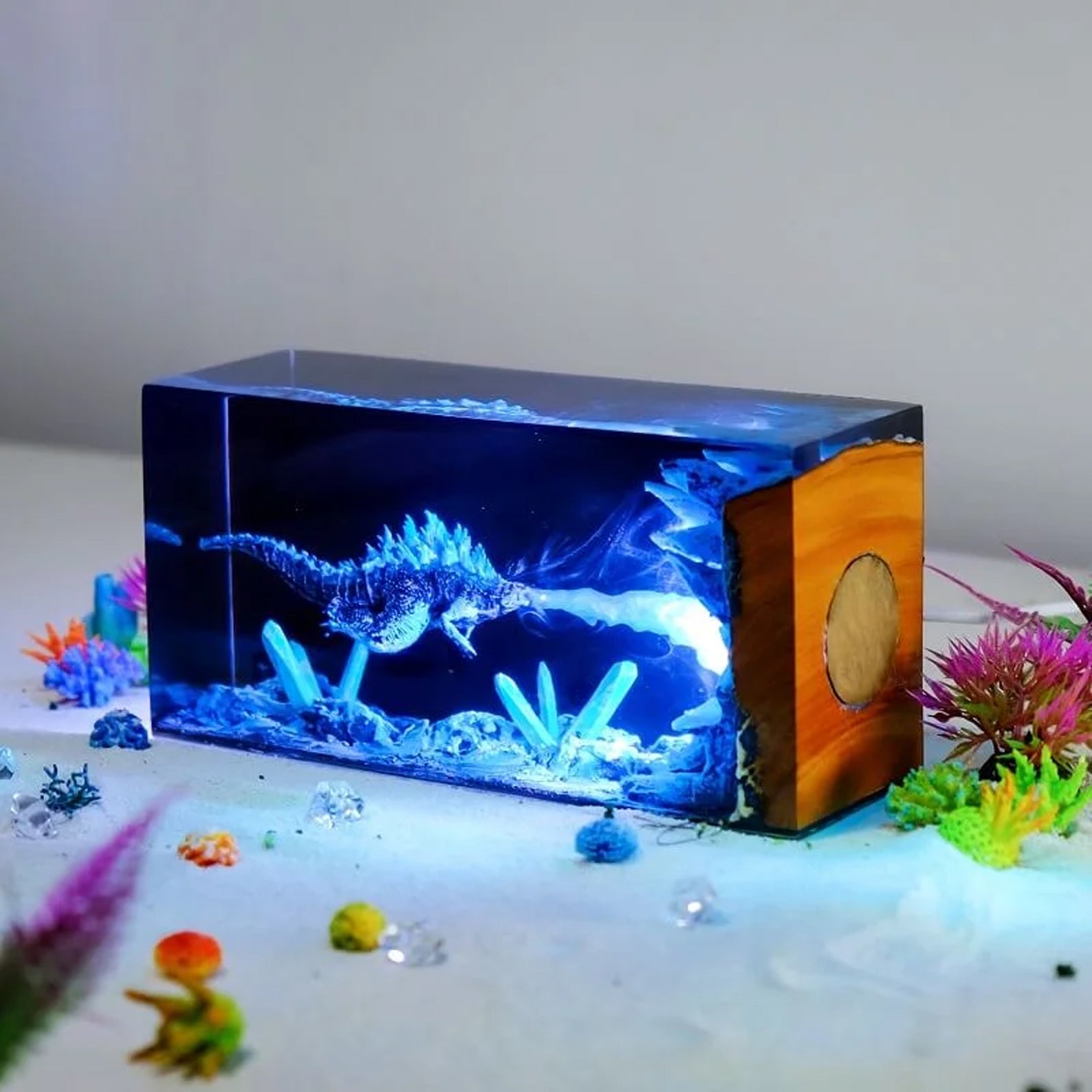 Godzilla Monster Epoxy Resin Lamp - ArtFIGU