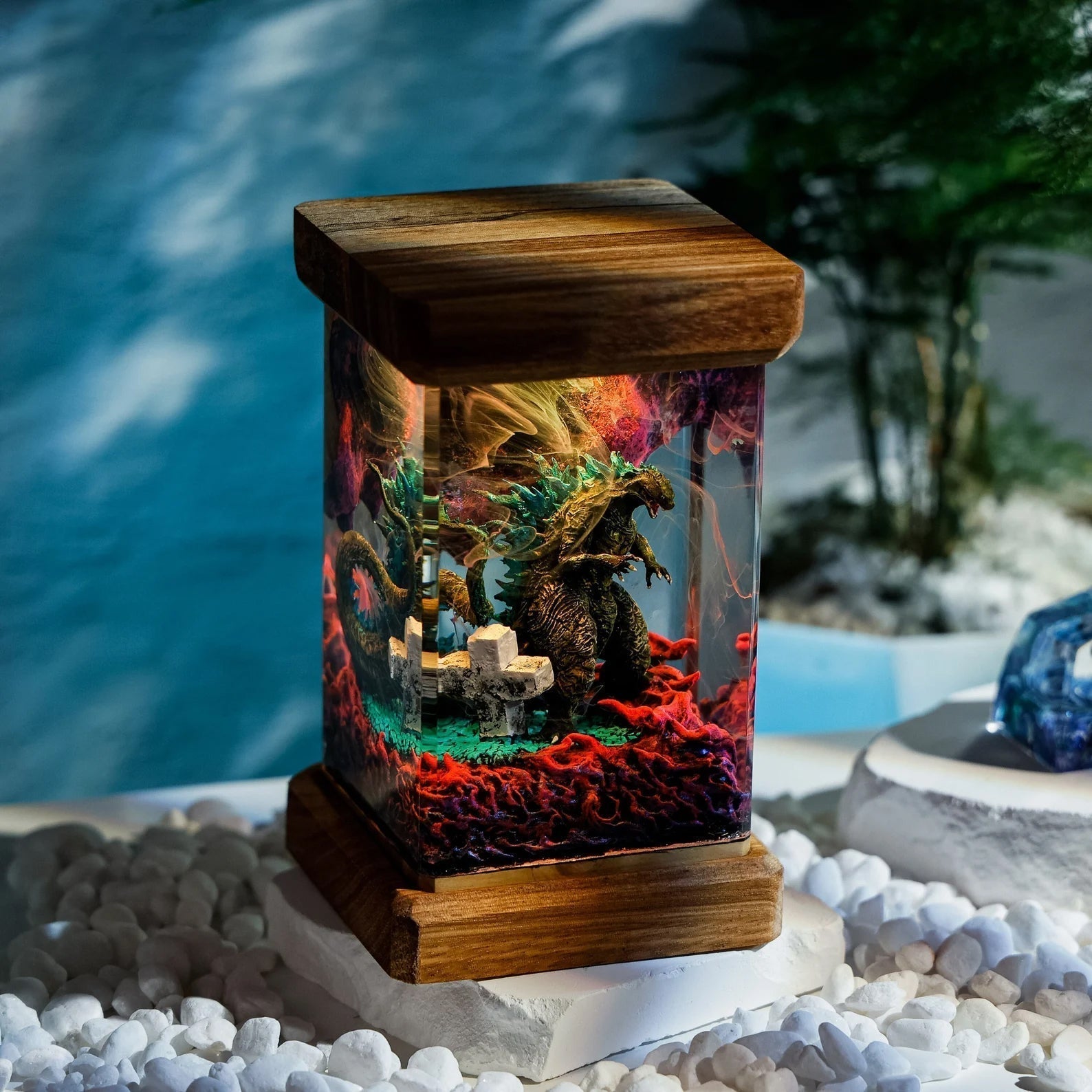 Godzilla Monster Epoxy Resin Lamp - ArtFIGU
