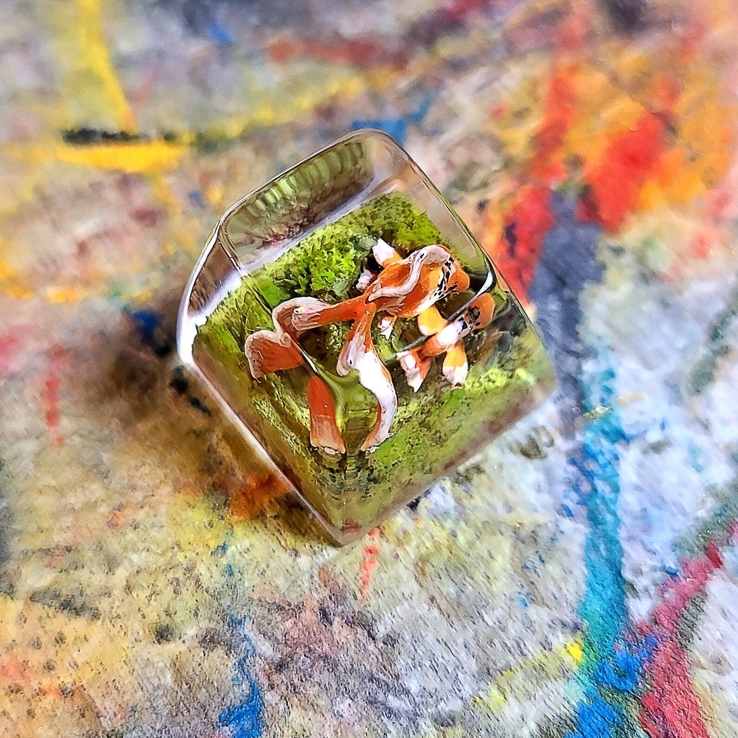 Gold Fish Artisan Keycaps Epoxy Resin - ArtFIGU