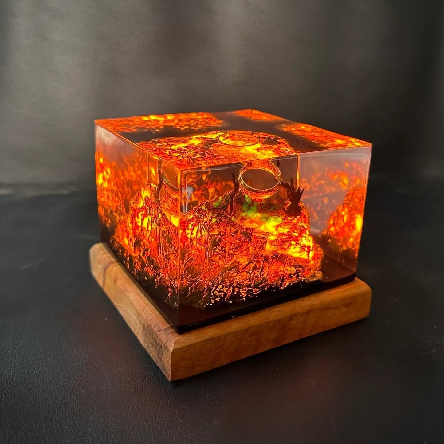 LOTR Lord Of Rings The One Ring Epoxy Resin Lamp - ArtFIGU