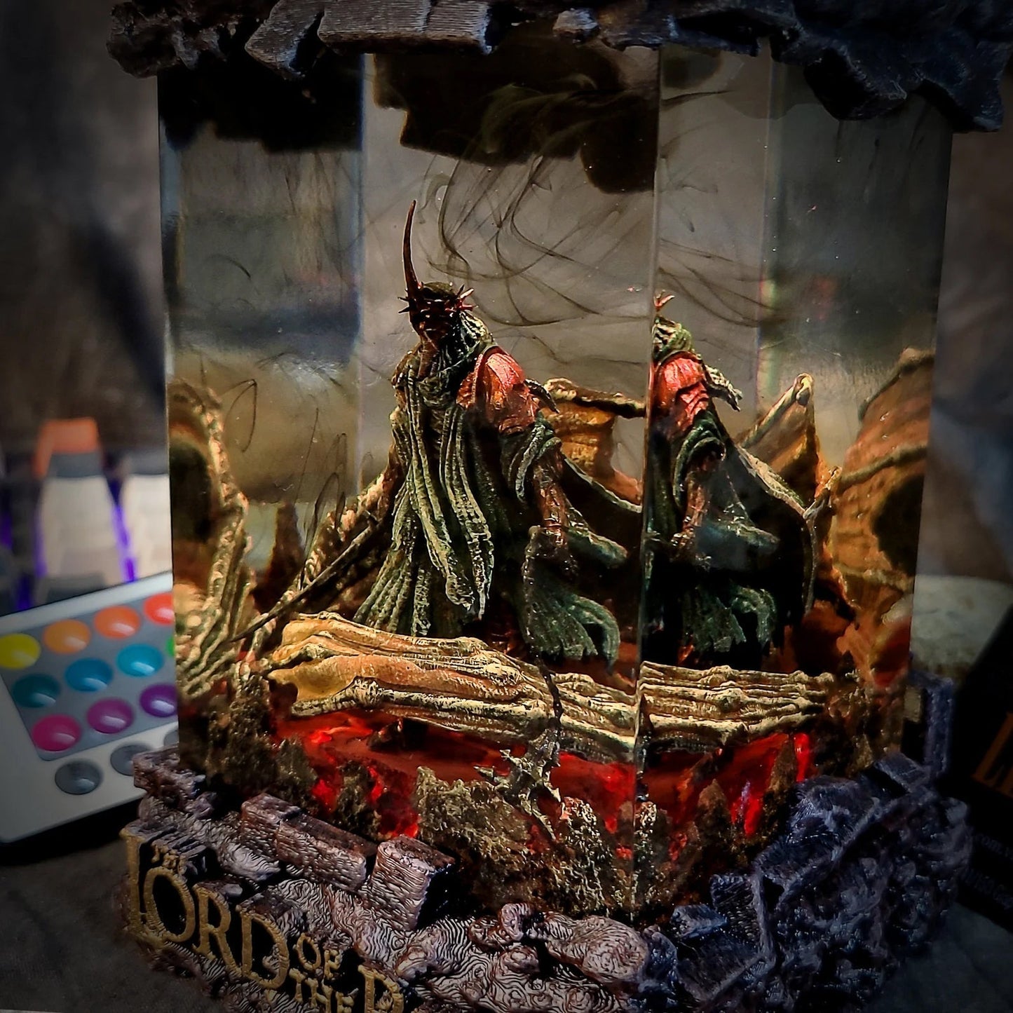 LOTR Lord Of Rings Witch King of Angmar Diorama Epoxy Resin Lamp - ArtFIGU