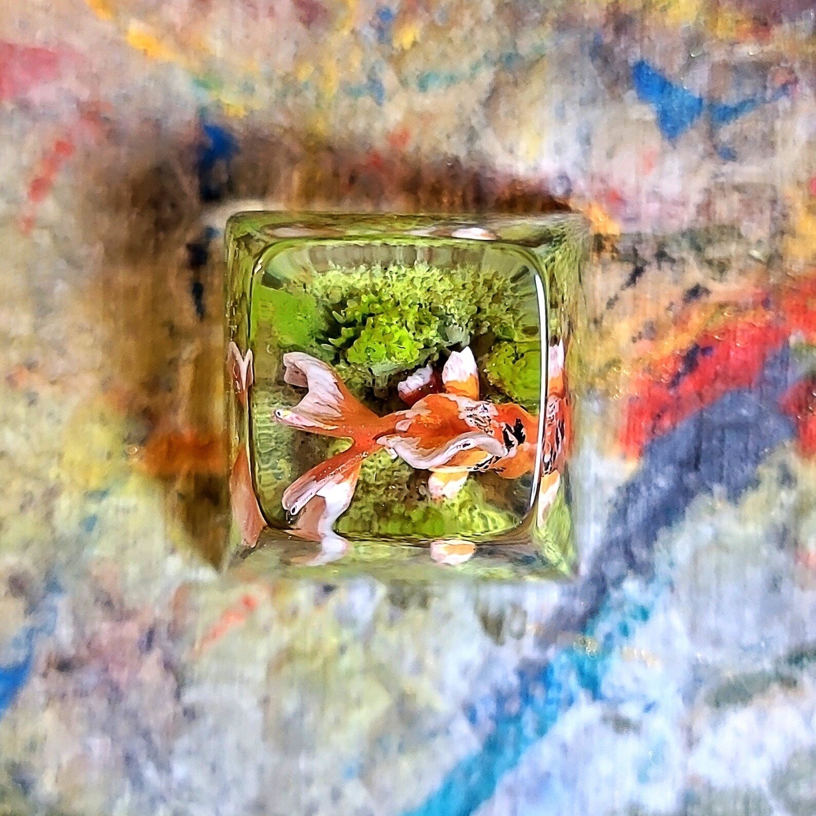 Gold Fish Artisan Keycaps Epoxy Resin - ArtFIGU