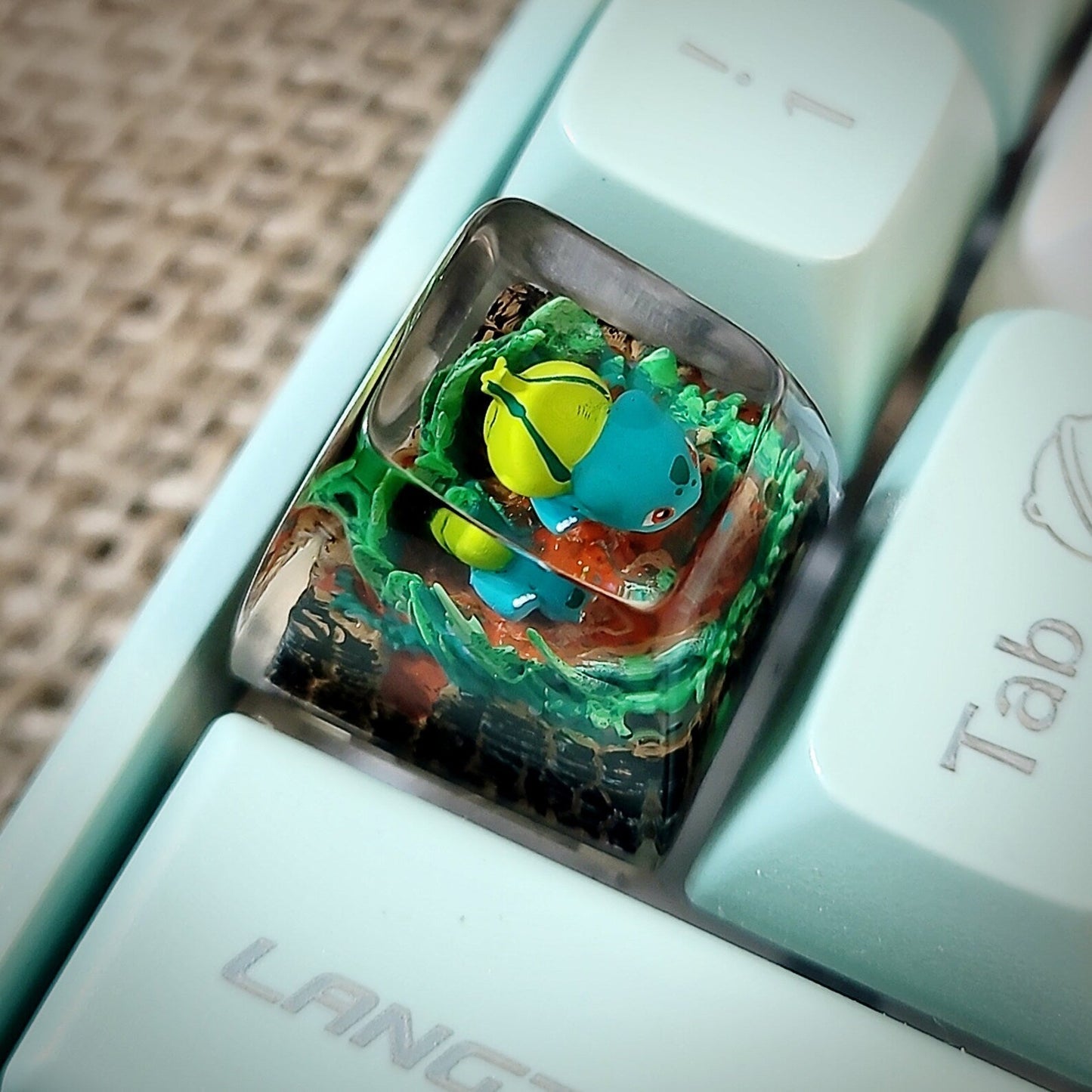 Pokemon Bulbasaur Artisan Keycaps