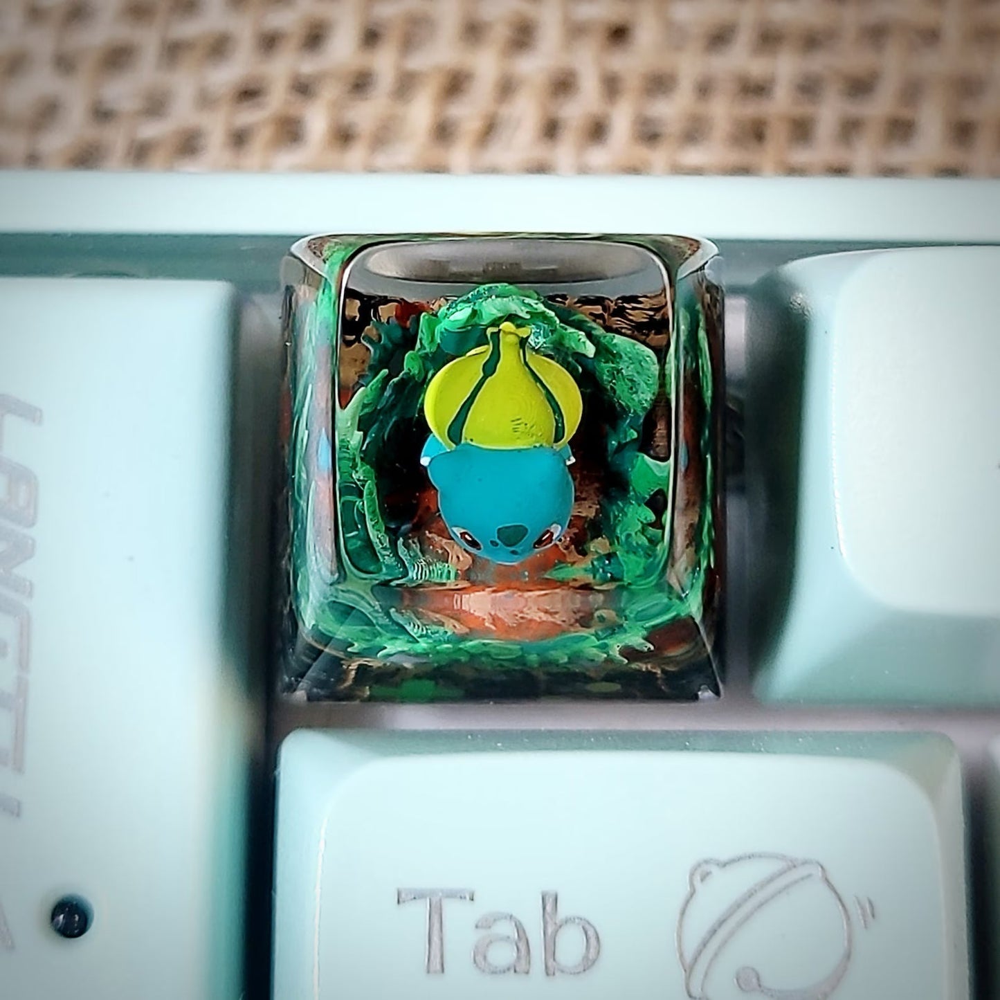 Pokemon Bulbasaur Artisan Keycaps