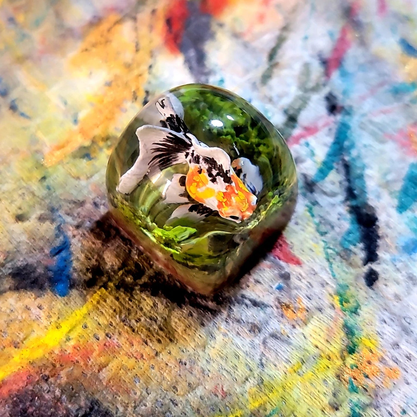 Gold Fish Artisan Keycaps Epoxy Resin - ArtFIGU