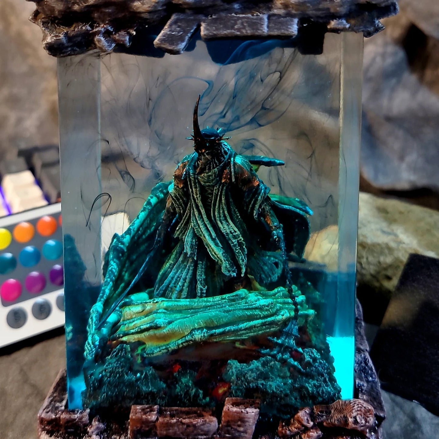 LOTR Lord Of Rings Witch King of Angmar Diorama Epoxy Resin Lamp - ArtFIGU