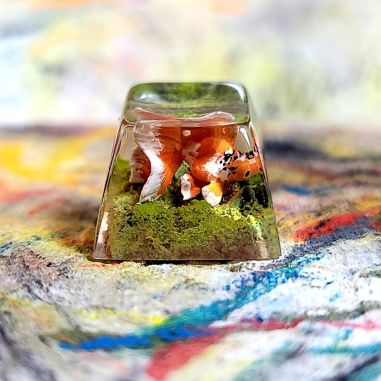 Gold Fish Artisan Keycaps Epoxy Resin - ArtFIGU