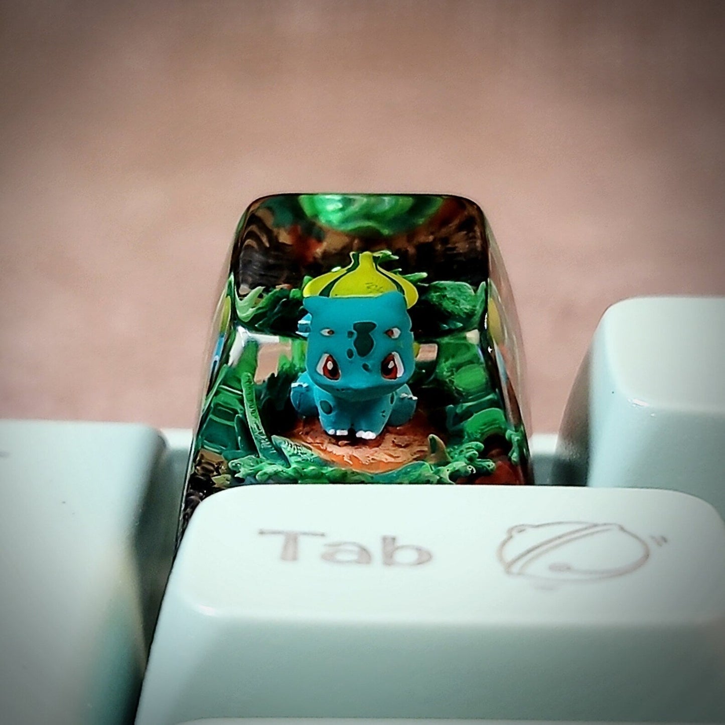 Pokemon Bulbasaur Artisan Keycaps